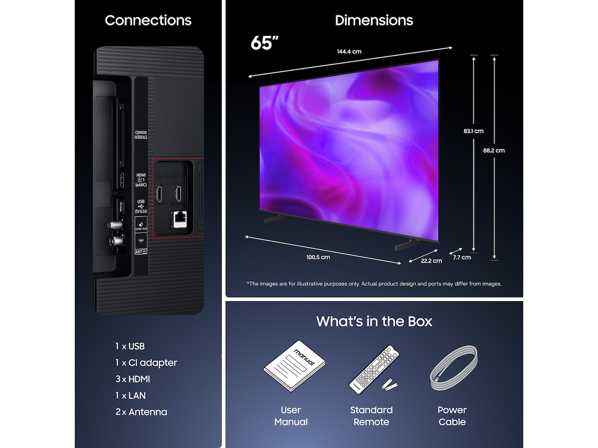 Samsung Crystal UHD 4K Smart TV U7005H 60 - 69 tums TV
