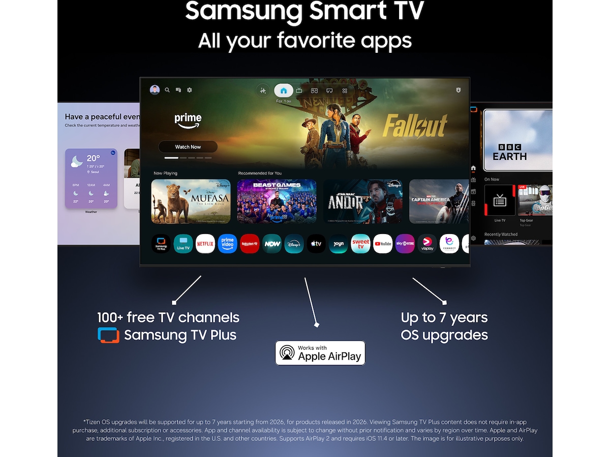 Samsung Crystal UHD 4K Smart TV U7005H 50 - 59 tums TV