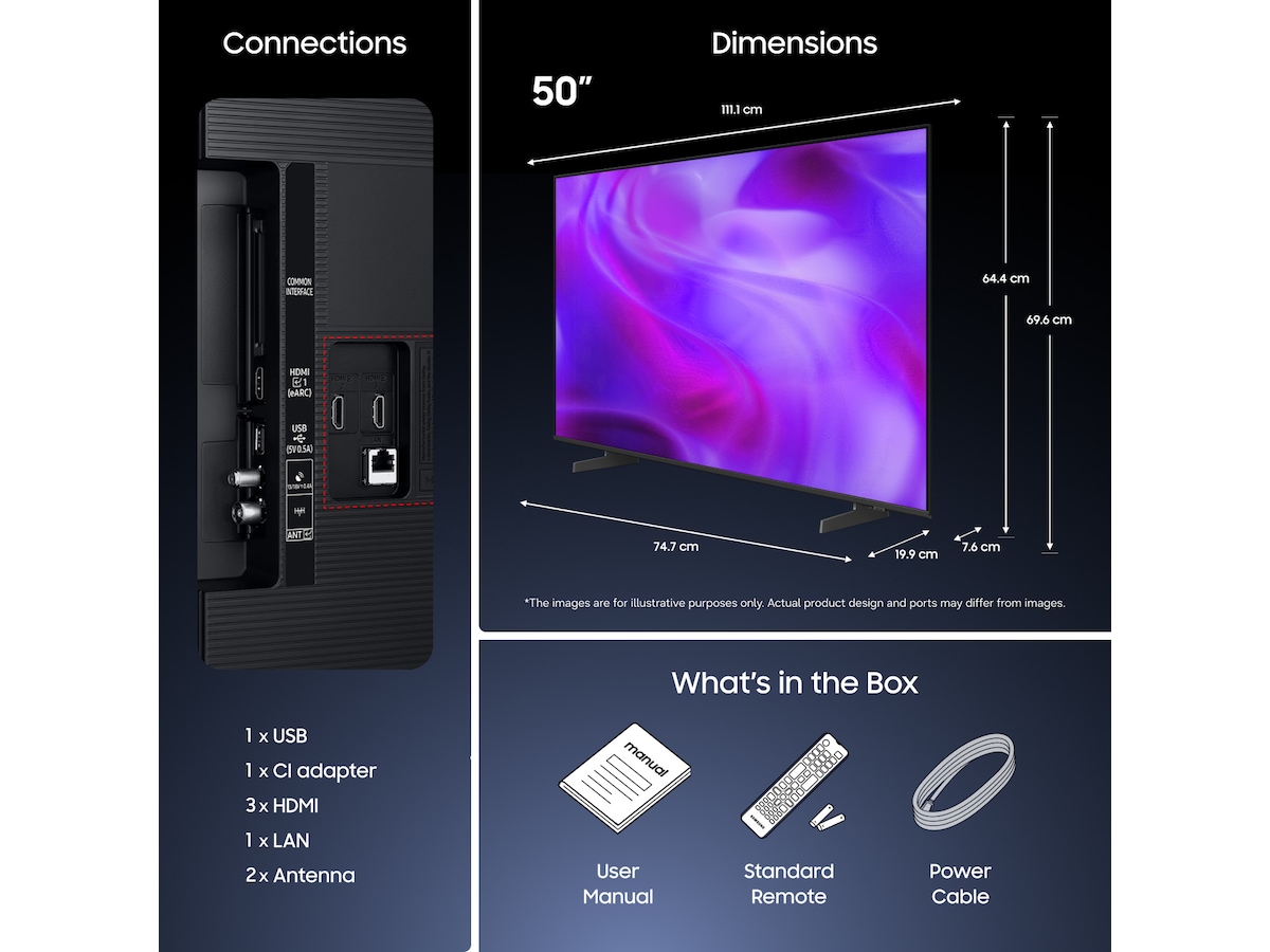 Samsung Crystal UHD 4K Smart TV U7005H 50 - 59 tums TV