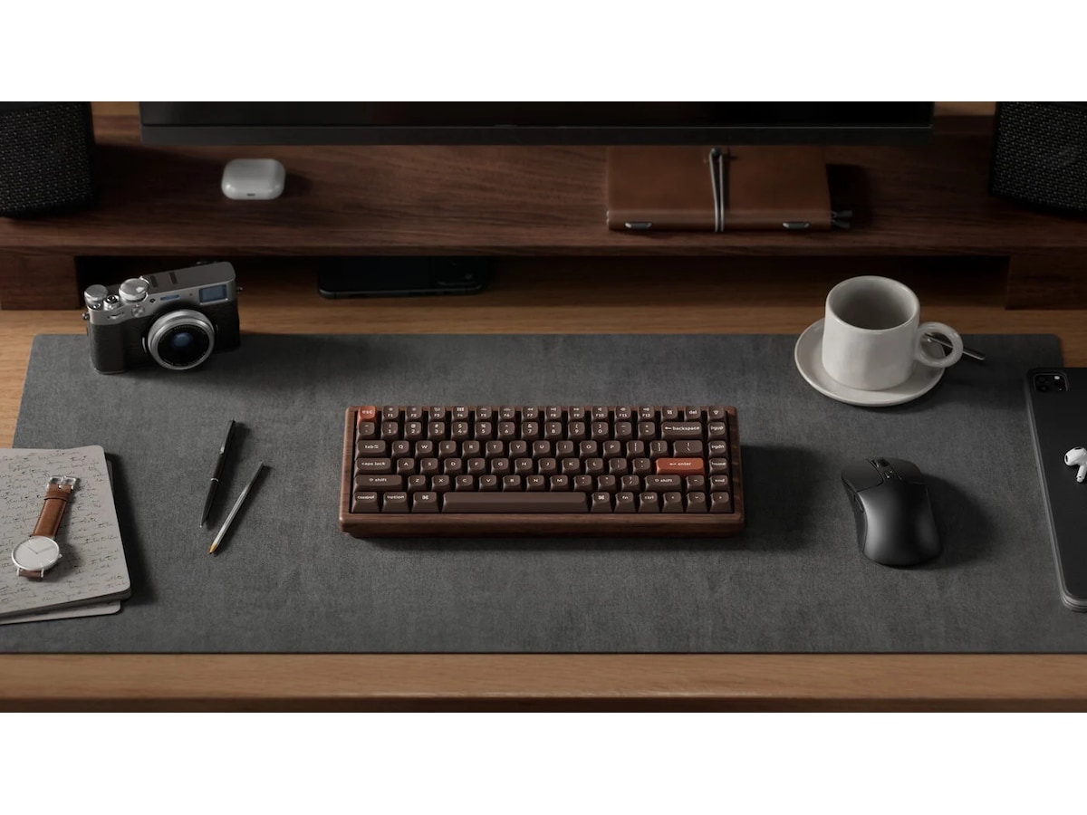 Keychron K2H-F1W-BO mekaniskt tangentbord 75% trådlöst (valnöt) Gamingtangentbord