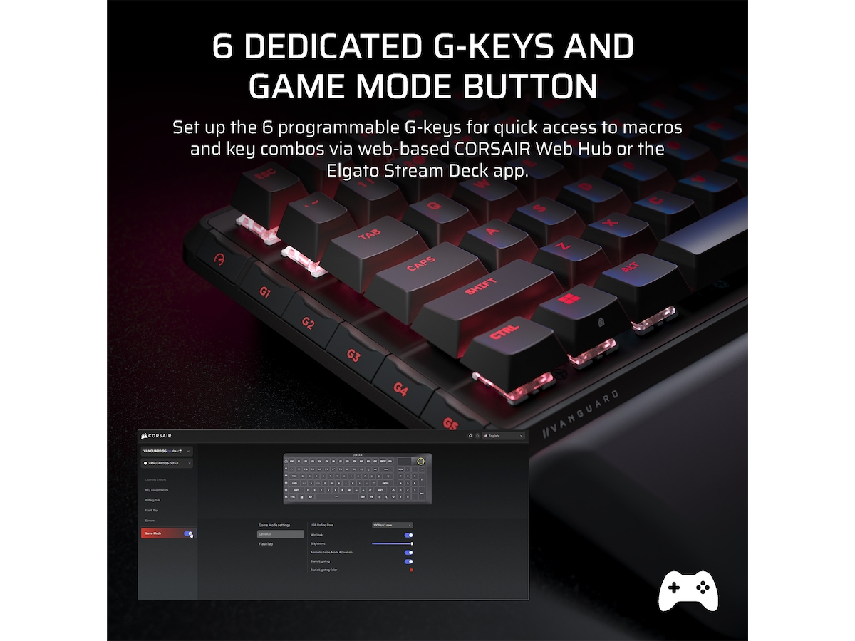 CORSAIR VANGUARD 96 WIRELESS Gaming Tangentbord Gamingtangentbord