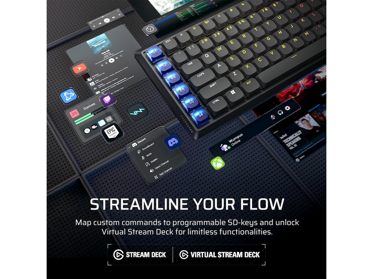 CORSAIR VANGUARD AIR 99 WIRELESS Tangentbord Gamingtangentbord