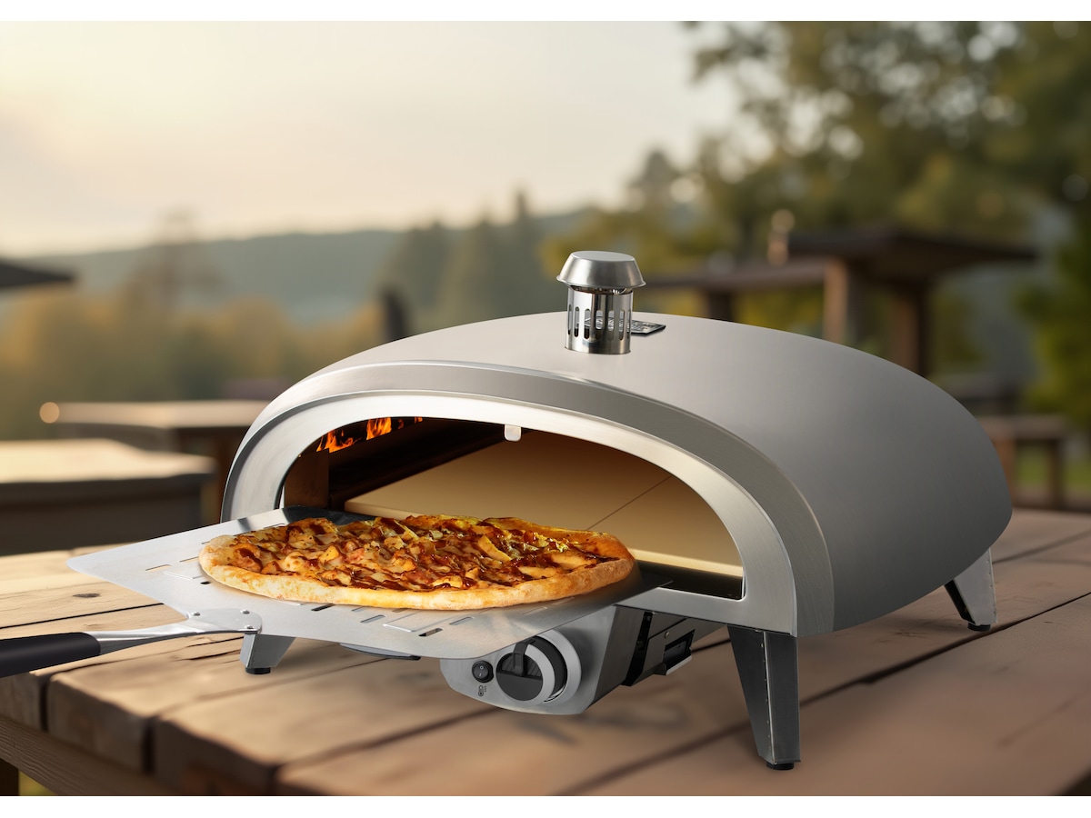 Austin and Barbeque Pizzaugn gas 8kW 45cm rostfritt stål Pizzaugnar