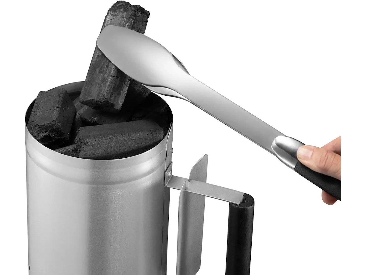AABQ Charcoal Starter Galvaniserad koltändare Grillverktyg och tillbehörssats