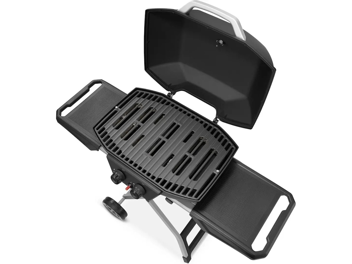 Bärbar gasgrill med dubbelbrännare 4,5 kW Utomhusgrillar