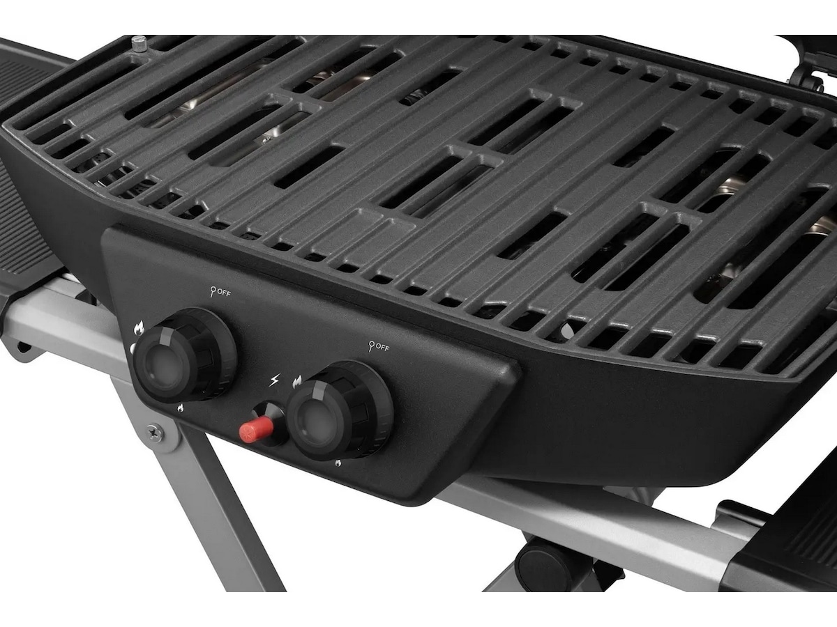 Bärbar gasgrill med dubbelbrännare 4,5 kW Utomhusgrillar