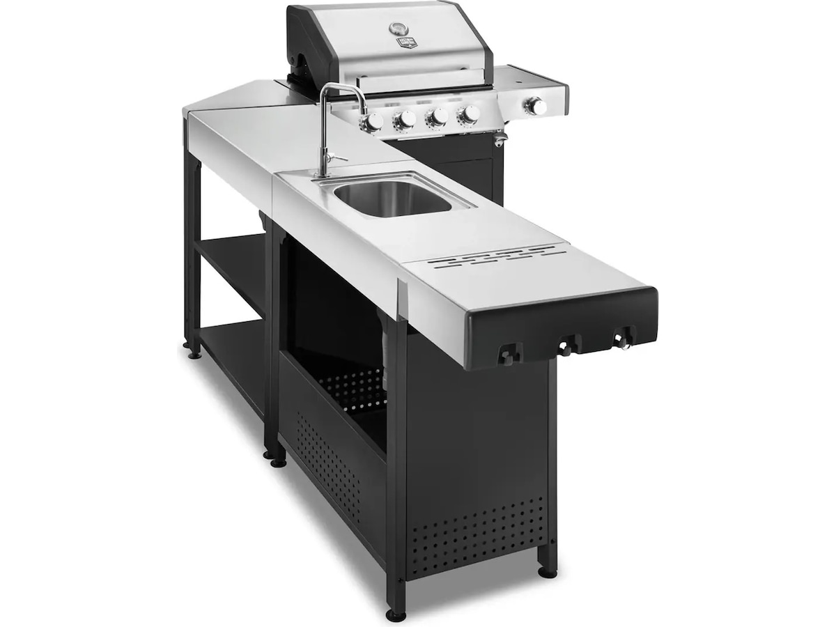 Austin and Barbeque Hörnbord 90-graders vinkel Utomhusgrillvagnar