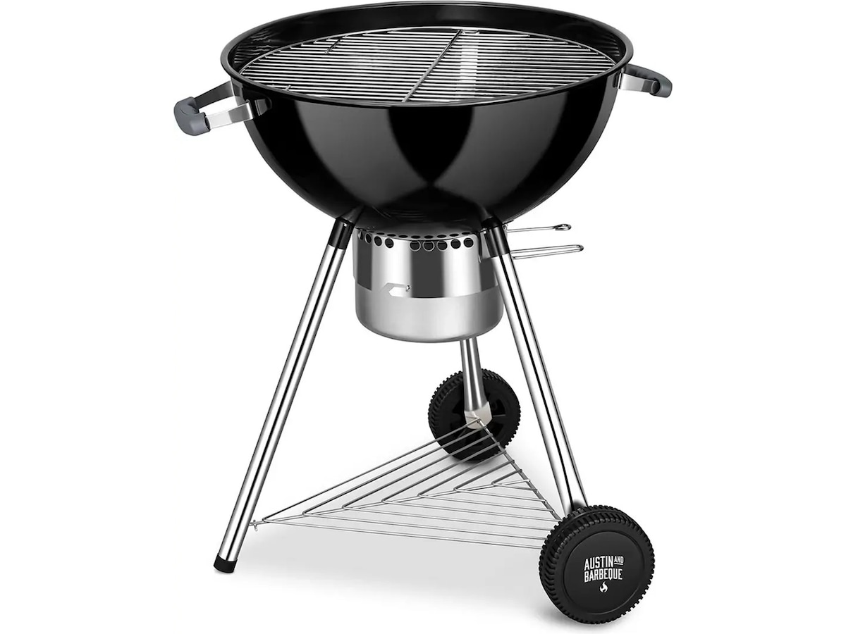 Austin and Barbeque Stor kolgrill med termometer Utomhusgrillar