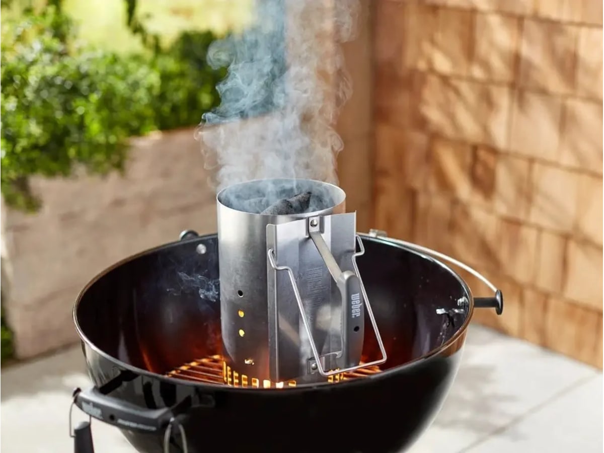 Weber Chimney Starter för Kol Grillverktyg och tillbehörssats