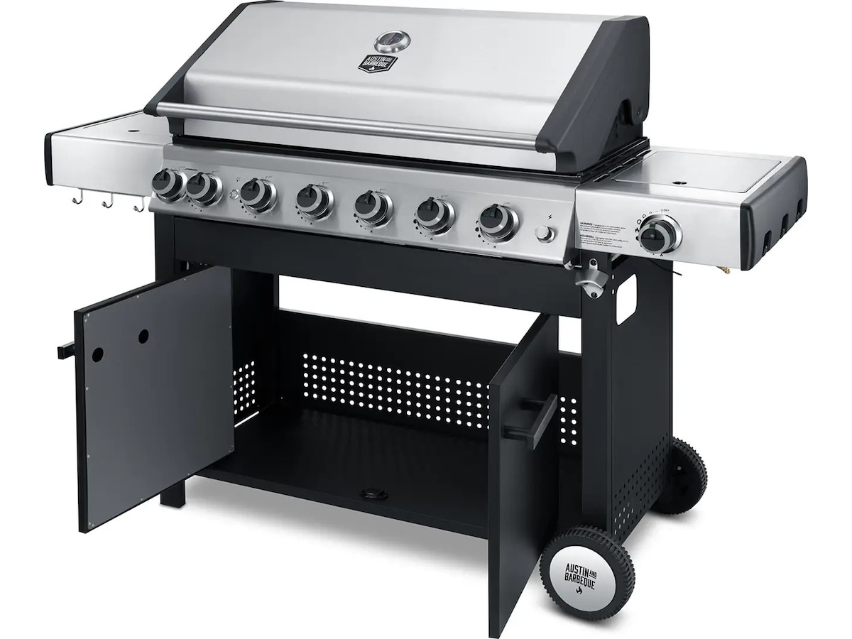 Austin and Barbeque Gasgrill 6+2 brännare Utomhusgrillar