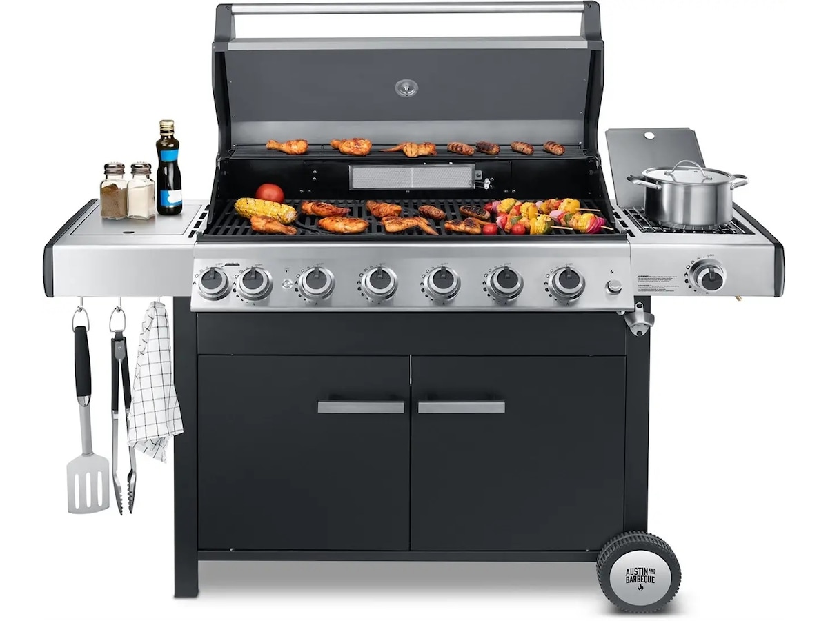 Austin and Barbeque Gasgrill 6+2 brännare Utomhusgrillar