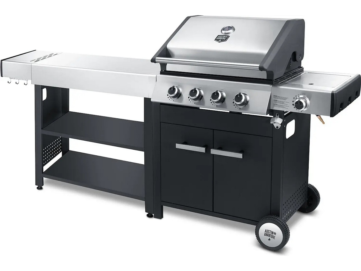Austin and Barbeque Sidobord till utekök Utomhusgrillvagnar