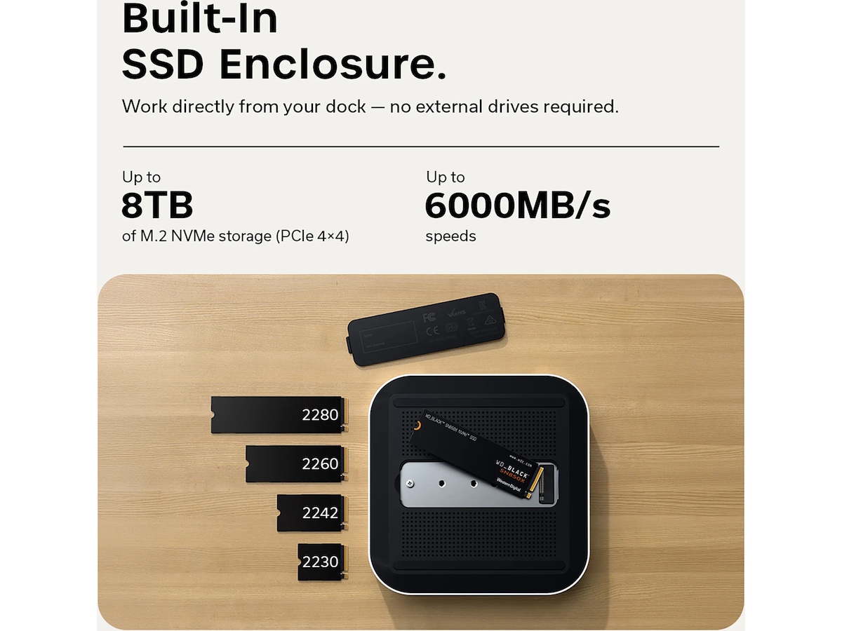 Satechi Thunderbolt 5 CubeDock™ med SSD-kabinett Dockningsstation och USB-hub