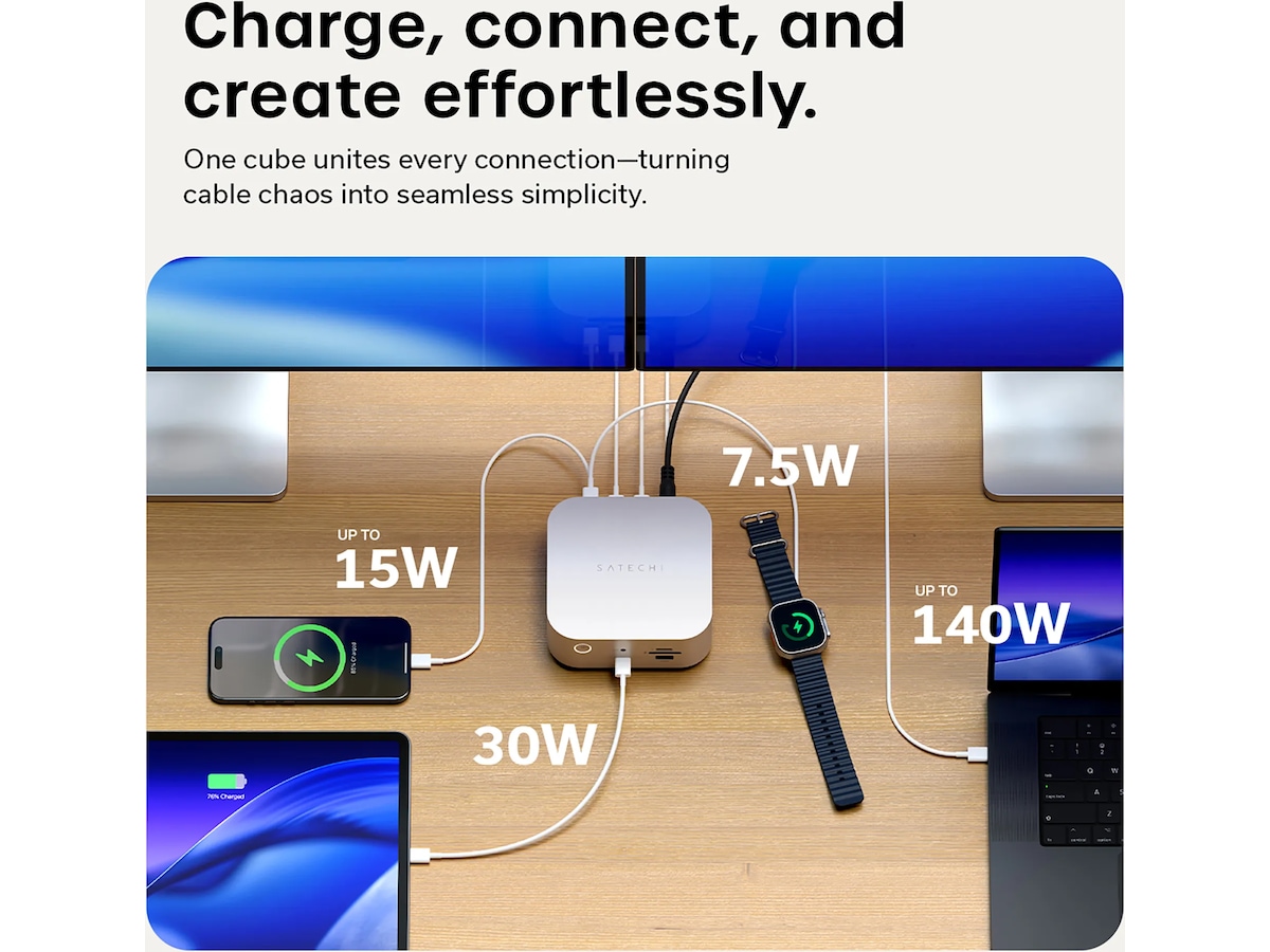 Satechi Thunderbolt 5 CubeDock™ med SSD-kabinett Dockningsstation och USB-hub