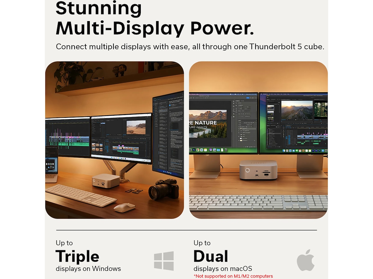 Satechi Thunderbolt 5 CubeDock™ med SSD-kabinett Dockningsstation och USB-hub