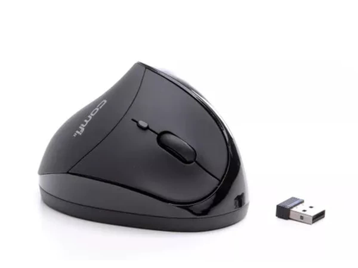KENSON Vertical Mouse Comfi 2 trådlös mus (svart) -B-Grade Demo mus