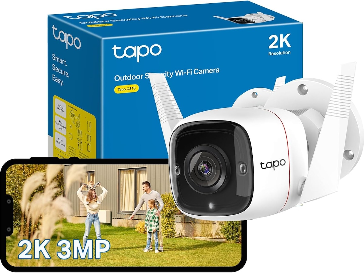 TP-Link Tapo C310 WiFi utomhus övervakningskamera (vit) - 2pk Övervakningskamera