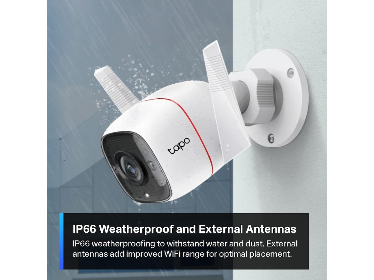 TP-Link Tapo C310 WiFi utomhus övervakningskamera (vit) - 2pk Övervakningskamera