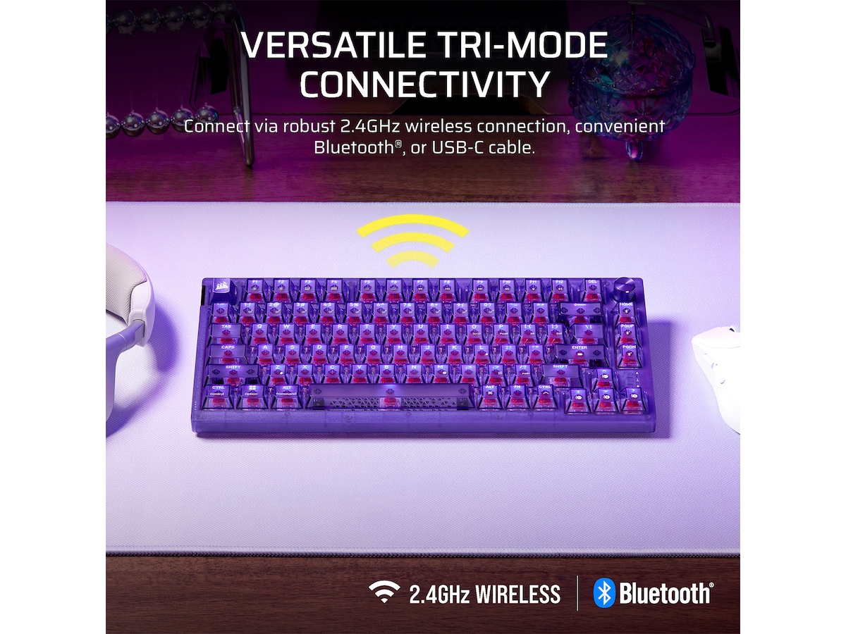 CORSAIR K65 PLUS WIRELESS Gaming Tangentbord (Atomic Purple) Tangentbord