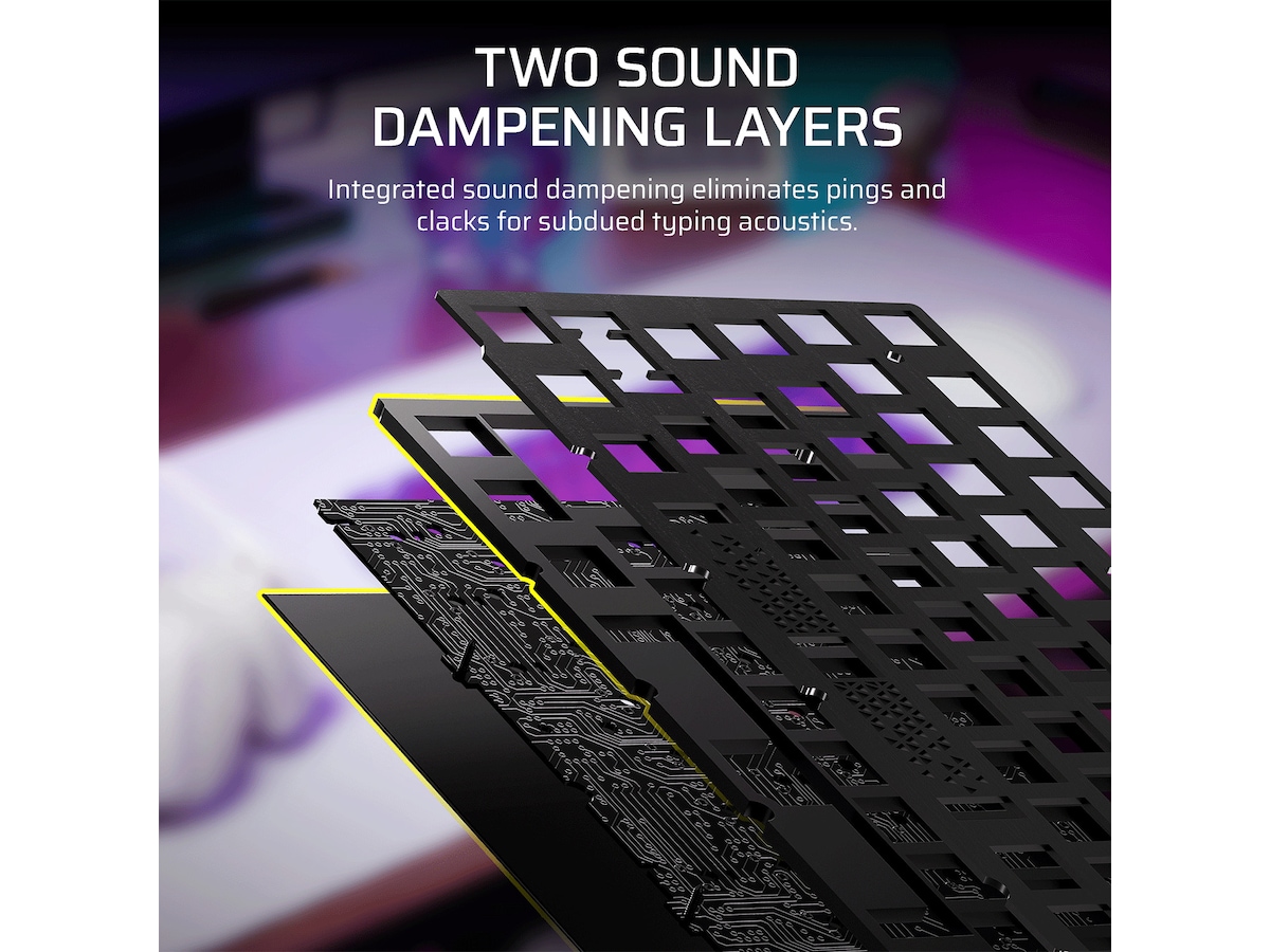 CORSAIR K65 PLUS WIRELESS Gaming Tangentbord (Atomic Purple) Tangentbord