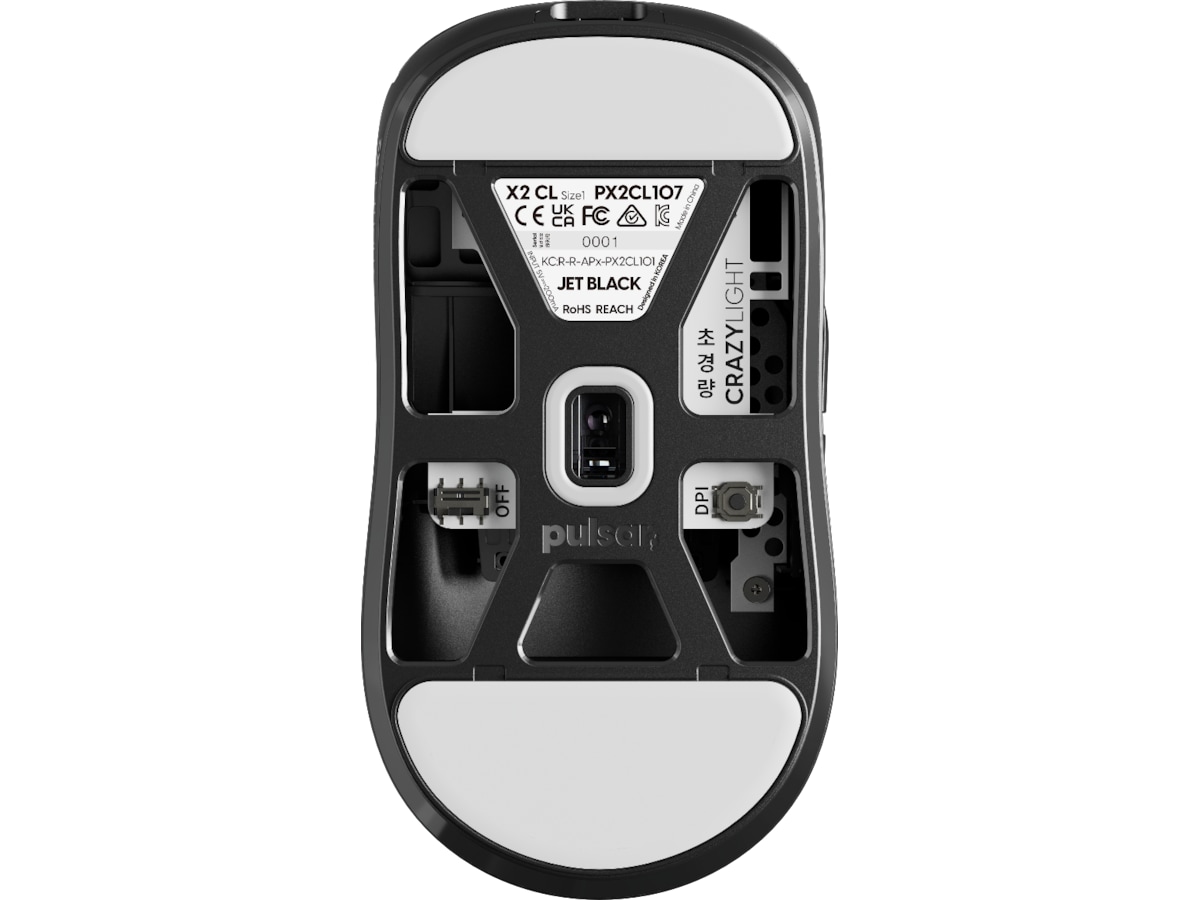 Pulsar X2 CrazyLight Trådlös Gamingmus (Jet Black) Gamingmus