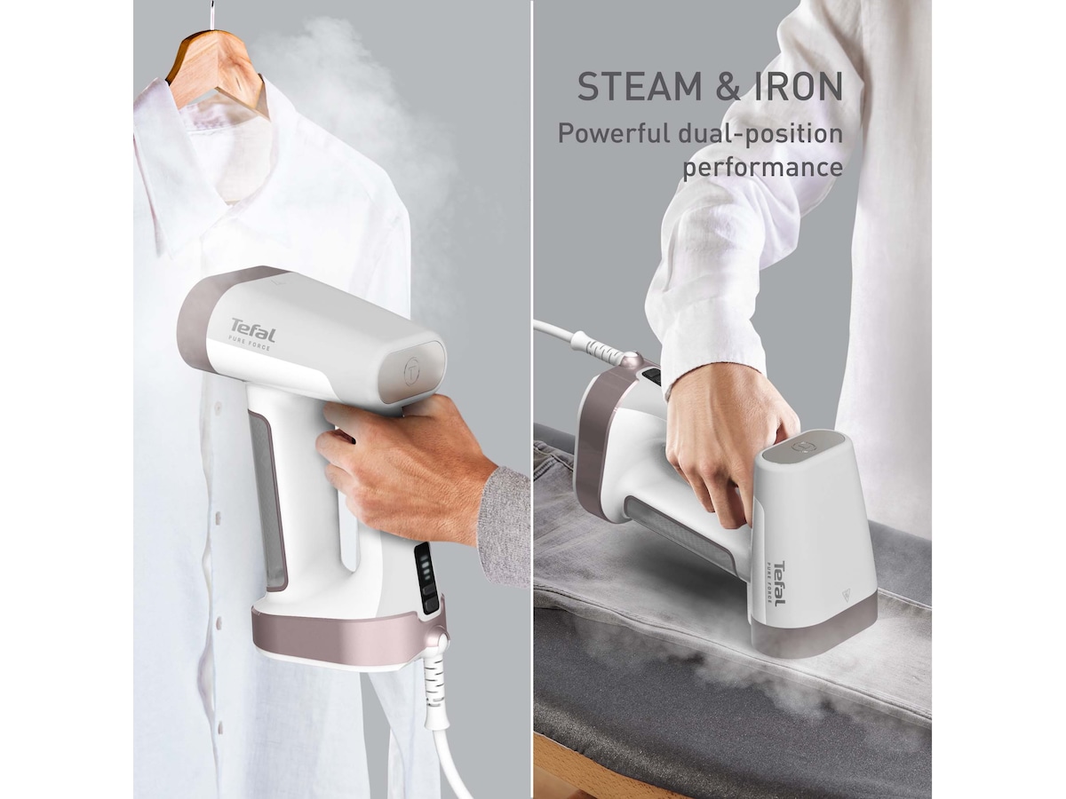 Tefal Pure Force 2in1 DT8720E0 1800 W (Vit & Rosa) Steamer