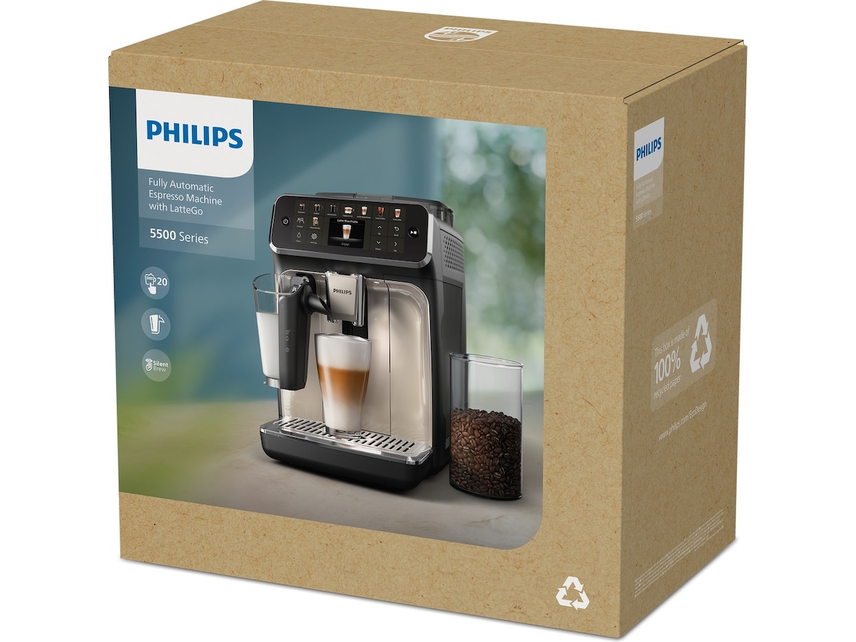Philips Helautomatisk espressomaskin 5500 Series LatteGo Espressomaskiner