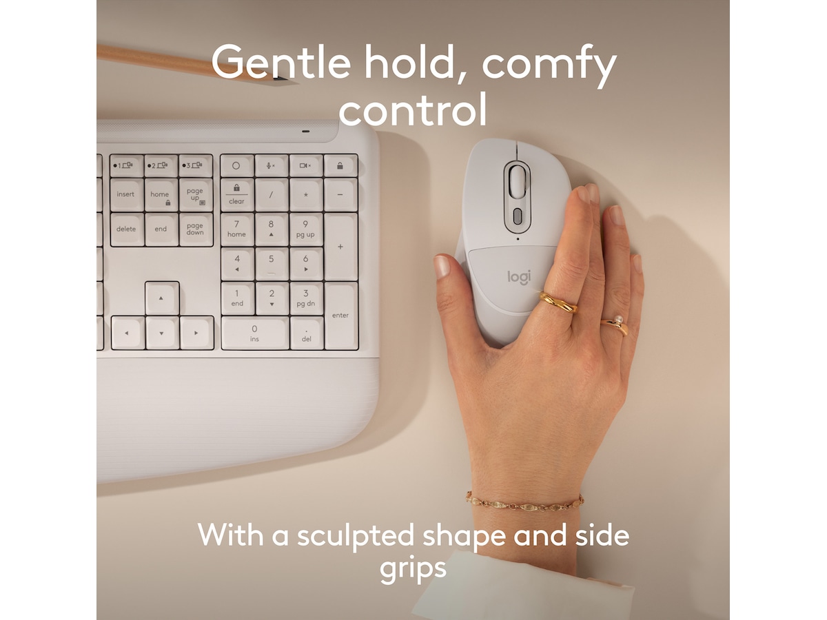 Logitech Signature Comfort M850 L trådlös mus (vit) Mus