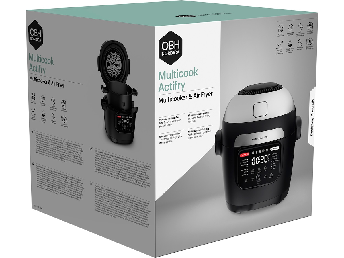 OBH Nordica Actifry Multicooker 6L (svart) Mat- & ångkokare
