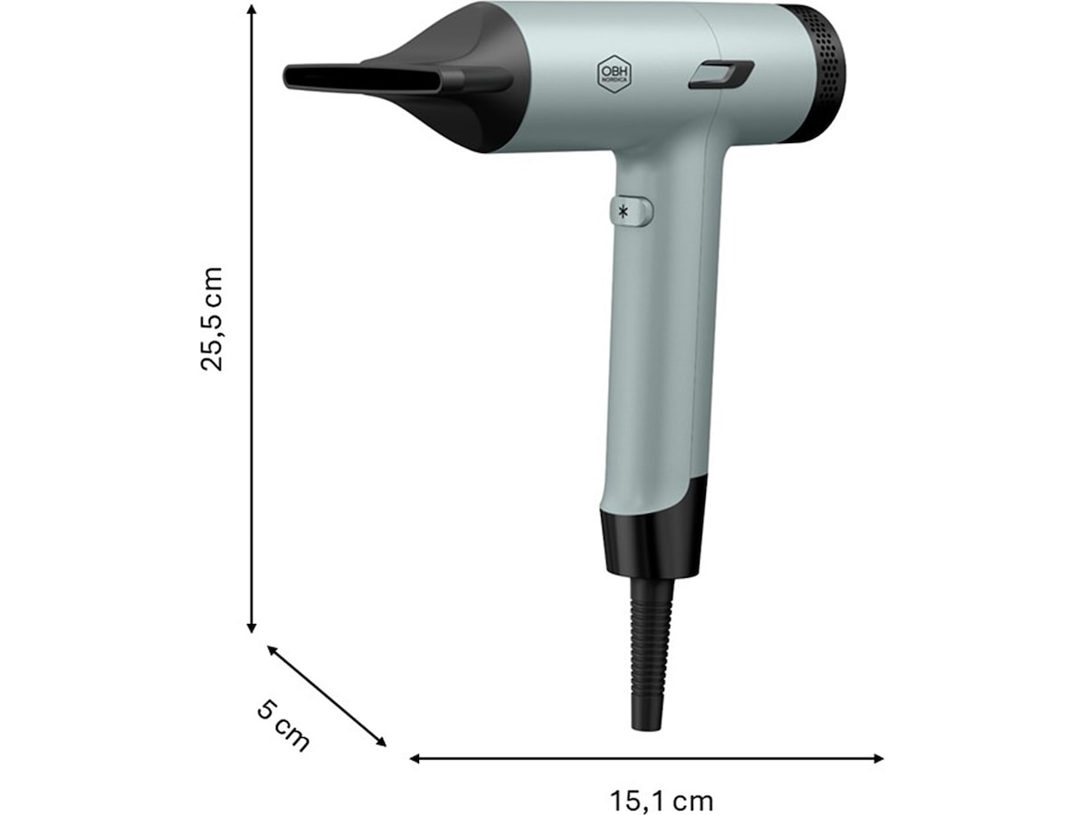 OBH Nordica Liten hårtork BLDC-motor NY7120N0 (Grön) Hårvård & styling