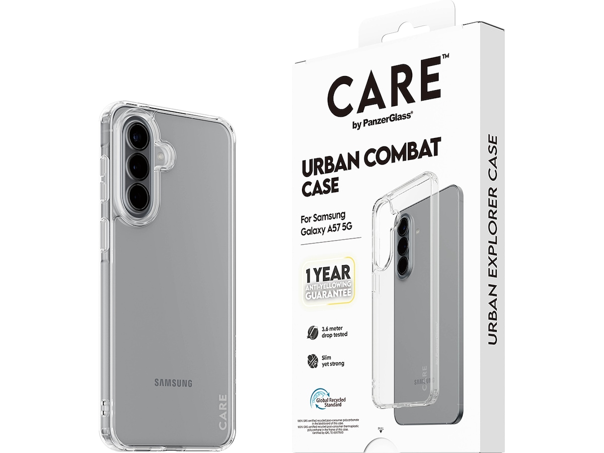 PanzerGlass CARE Galaxy A57 5G Urban Combat fodral (transparent) Mobilskal