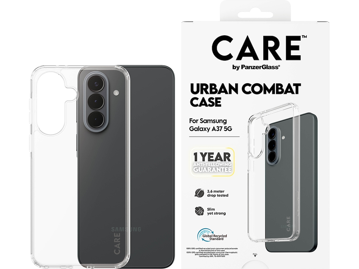 PanzerGlass CARE Galaxy A37 Urban Combat fodral (transparent) Mobilskal