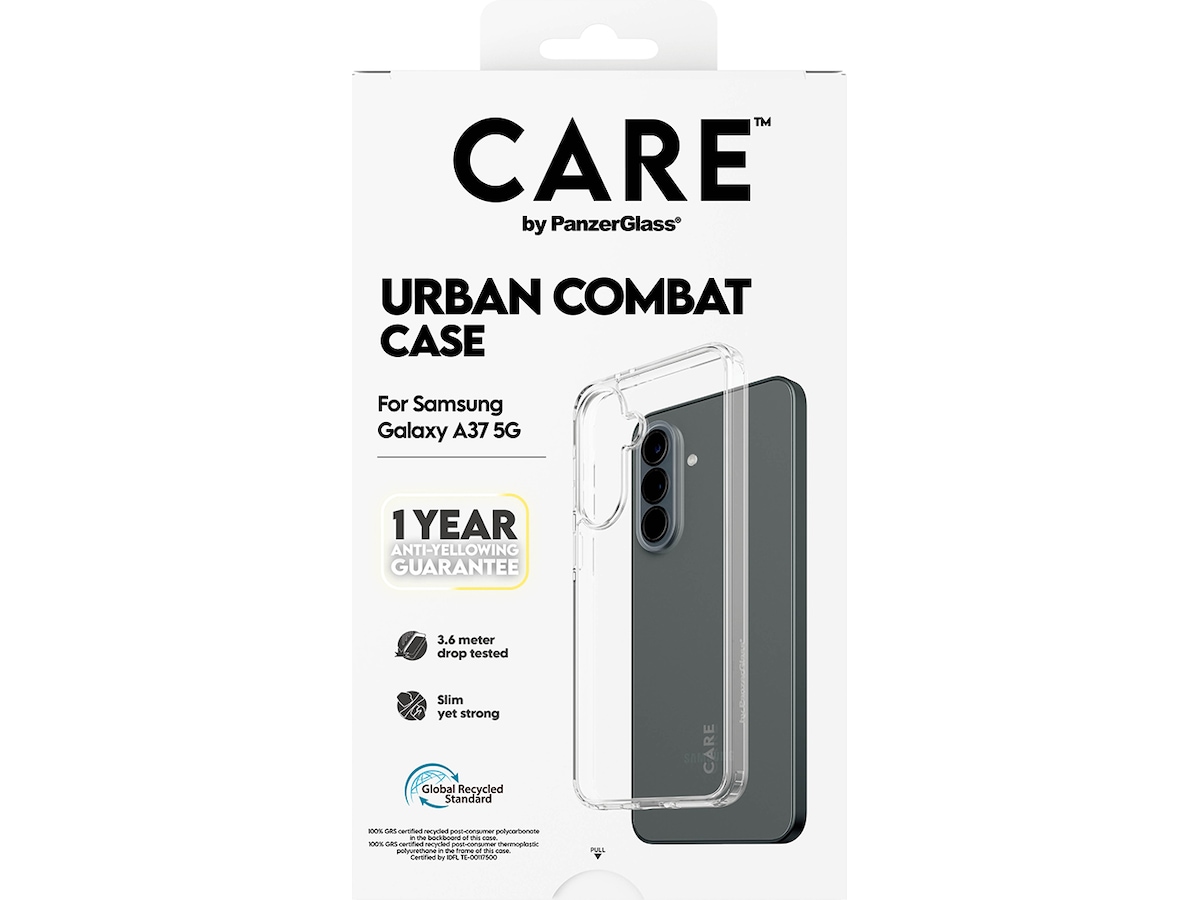 PanzerGlass CARE Galaxy A37 Urban Combat fodral (transparent) Mobilskal