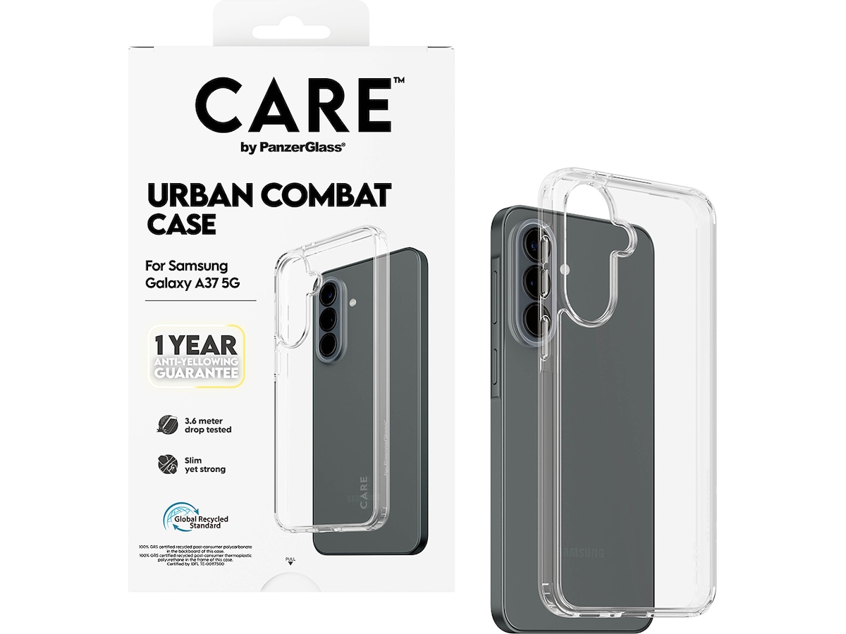 PanzerGlass CARE Galaxy A37 Urban Combat fodral (transparent) Mobilskal
