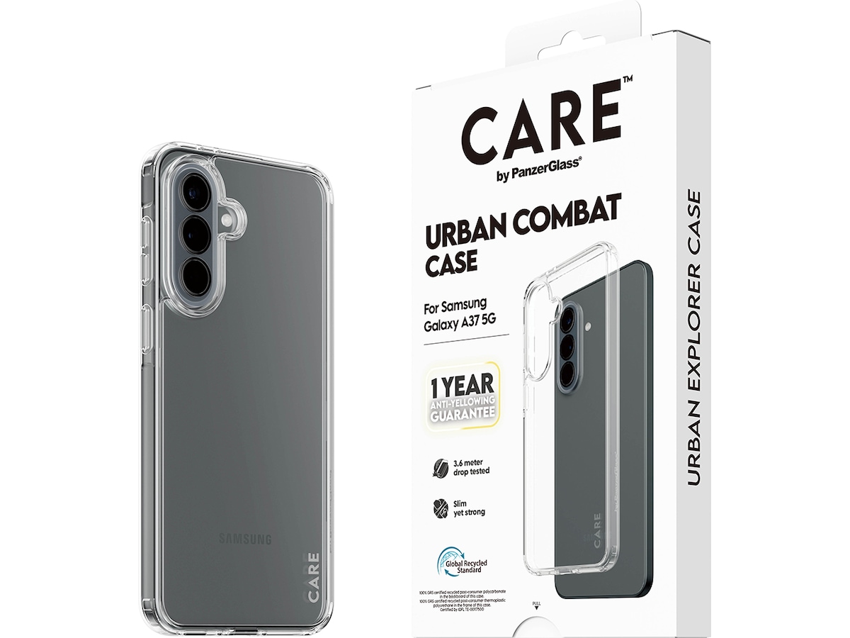 PanzerGlass CARE Galaxy A37 Urban Combat fodral (transparent) Mobilskal