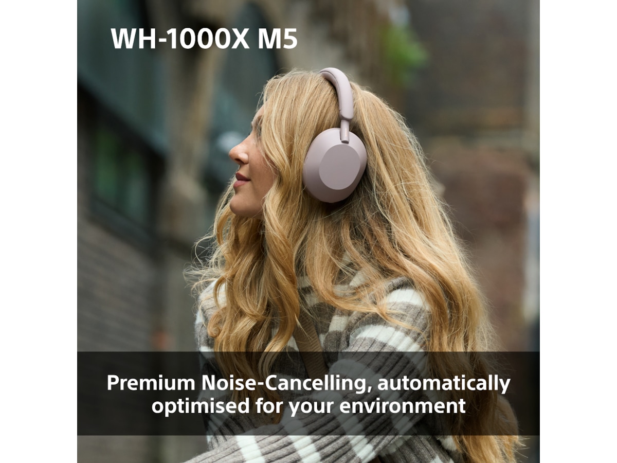Sony WH-1000XM5 trådlösa hörlurar, Over-Ear (silver) -B-Grade Demo headset