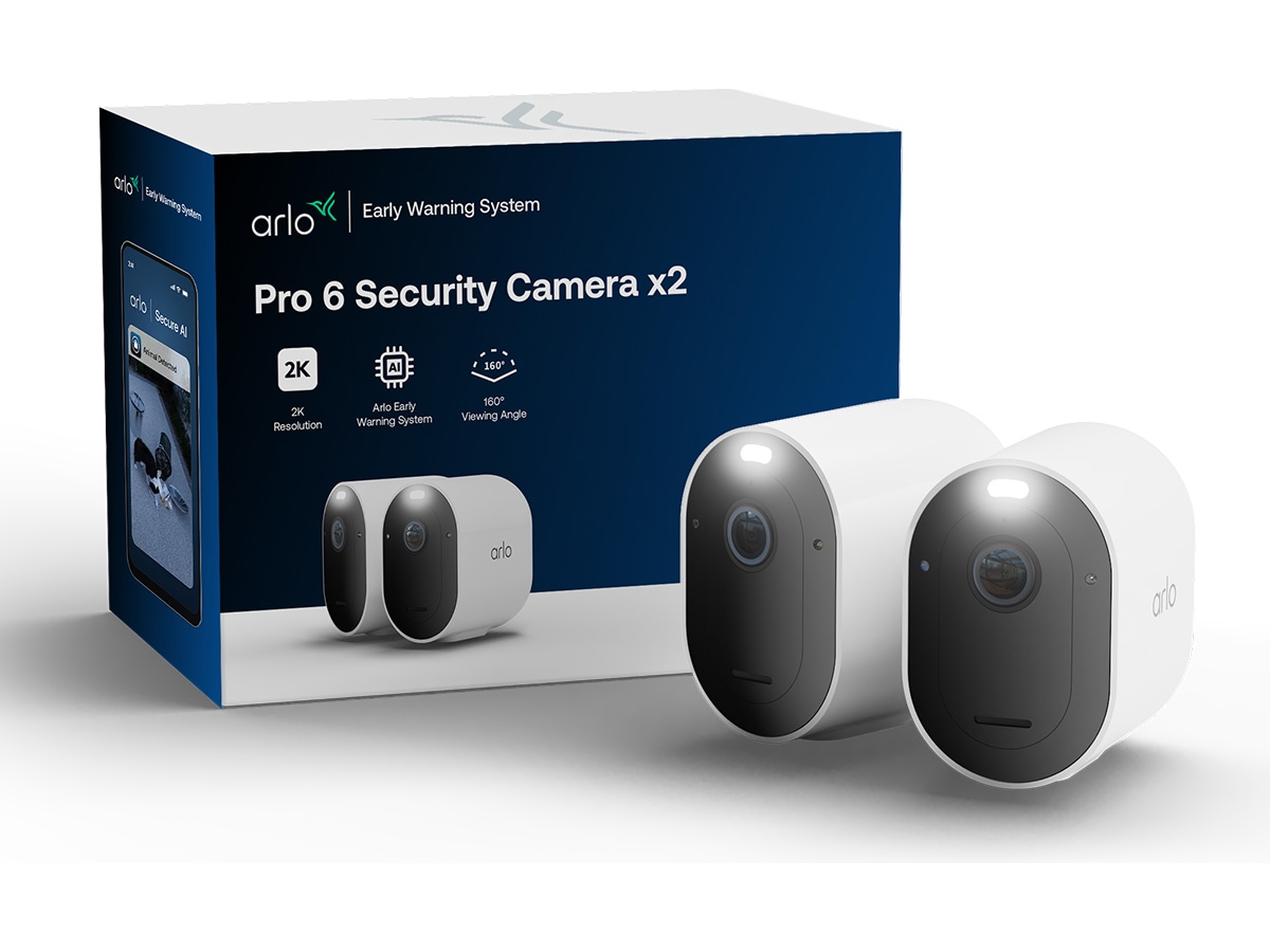 Arlo Pro 6 2K övervakningskamera 2-pack Övervakningskamera