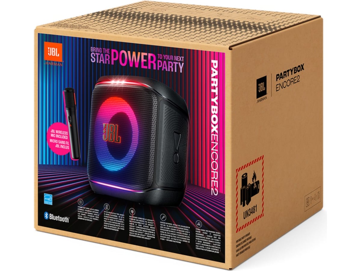 JBL Partybox Encore 2 partyhögtalare med mikrofon 2-pack Trådlös / Bluetooth högtalare