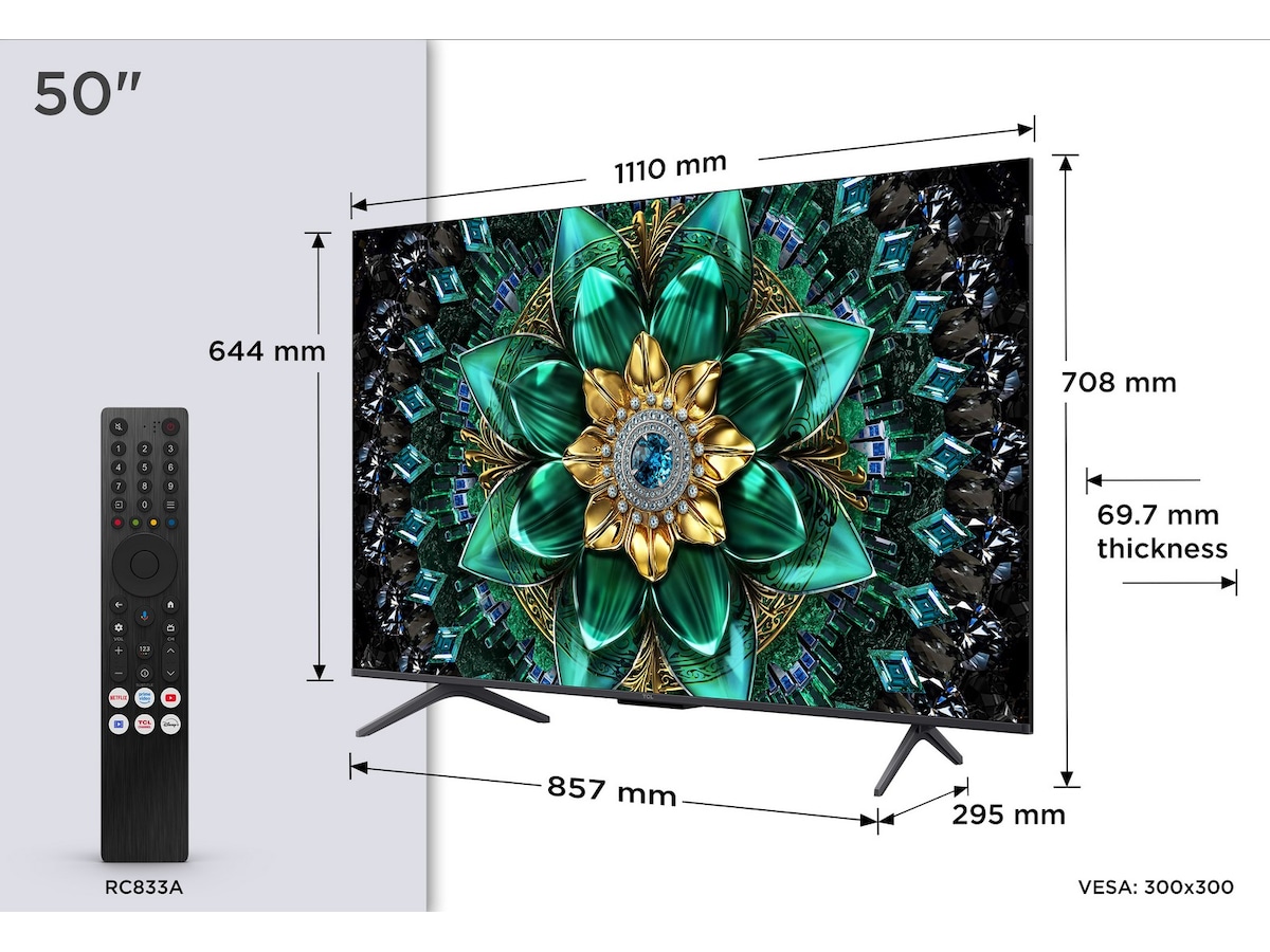 TCL 50" Q6C Premium QD-MiniLED TV (2026) 50 - 59 tums TV
