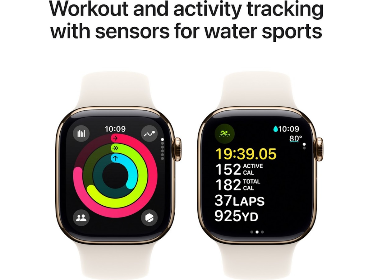 Apple Watch Series 10 GPS + LTE 42mm Titan (guld) -B-Grade Demo watches