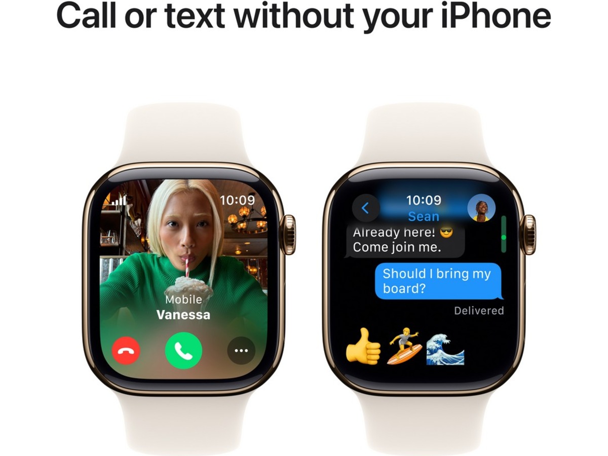 Apple Watch Series 10 GPS + LTE 42mm Titan (guld) -B-Grade Demo watches