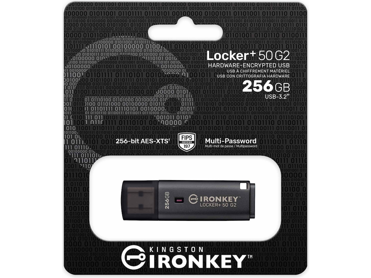 Kingston IronKey Locker+ 50 G2 256GB USB-minne USB-minnen