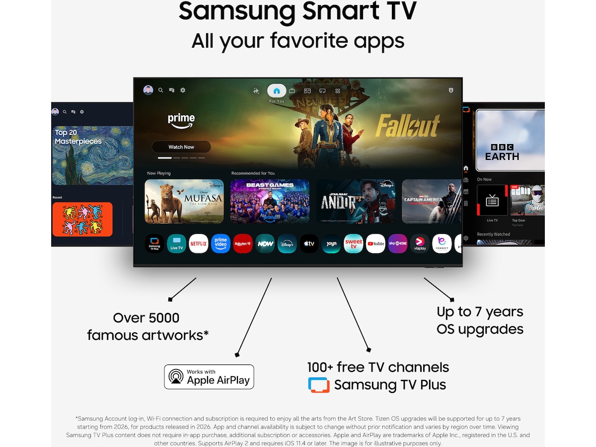 Samsung 43" The Frame QLED 4K Smart TV (2026) 20 - 49 tums TV