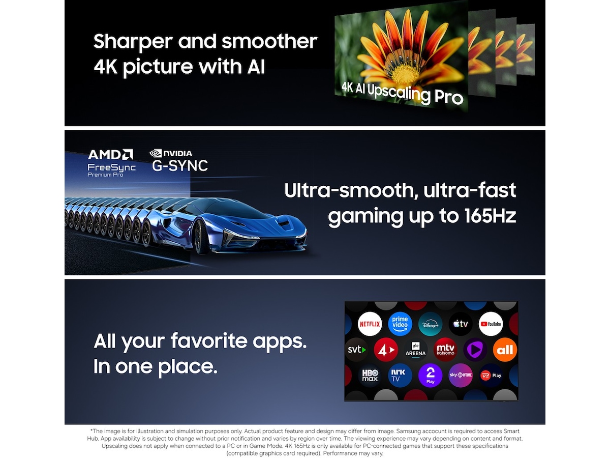 Samsung 77" OLED 4K Smart TV S90H (2026) 70 - 79 tums TV