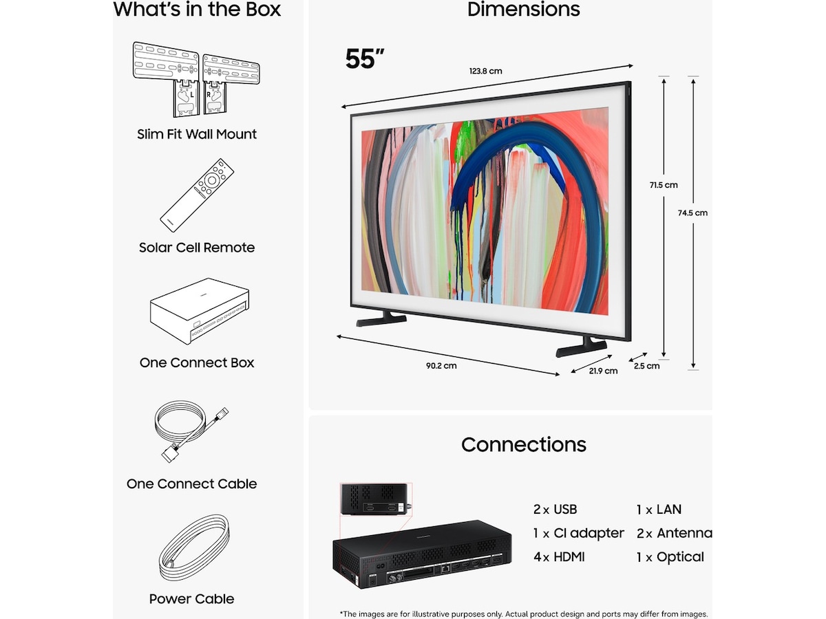 Samsung 55" The Frame QLED 4K Smart TV (2026) 50 - 59 tums TV