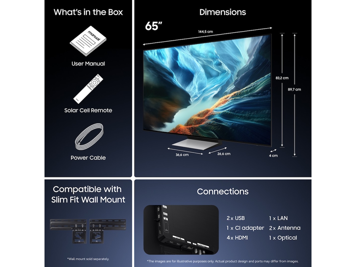 Samsung 65" OLED 4K Smart TV S90H (2026) 60 - 69 tums TV