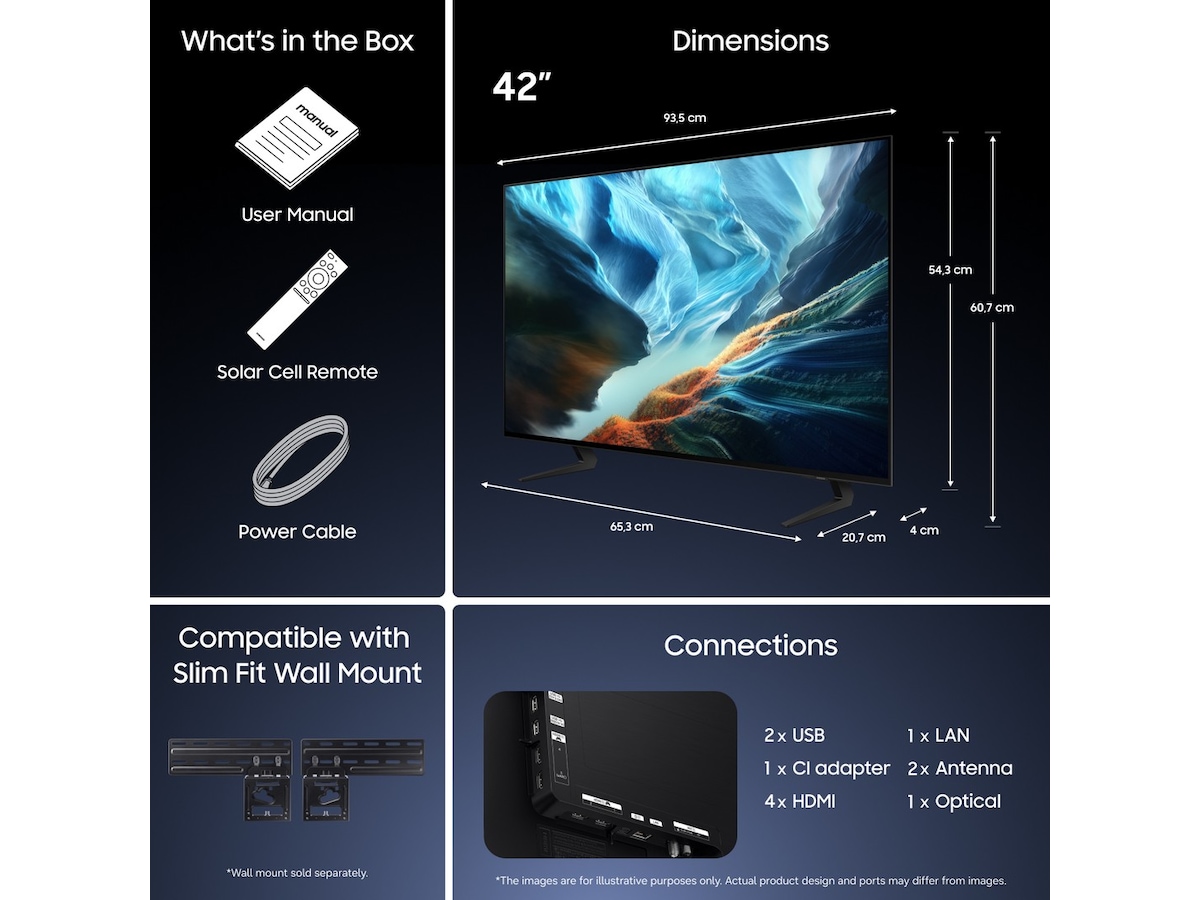 Samsung 42" S90H OLED 4K Smart TV (2026) 20 - 49 tums TV