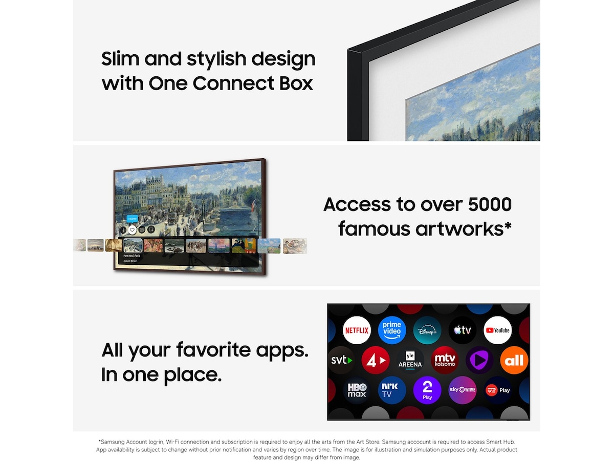 Samsung 65" The Frame QLED 4K Smart TV (2026) 60 - 69 tums TV