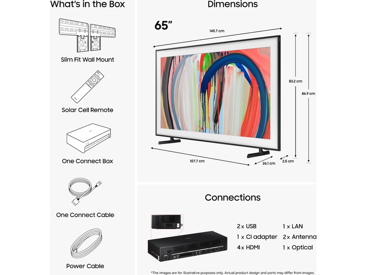 Samsung 65" The Frame QLED 4K Smart TV (2026) 60 - 69 tums TV