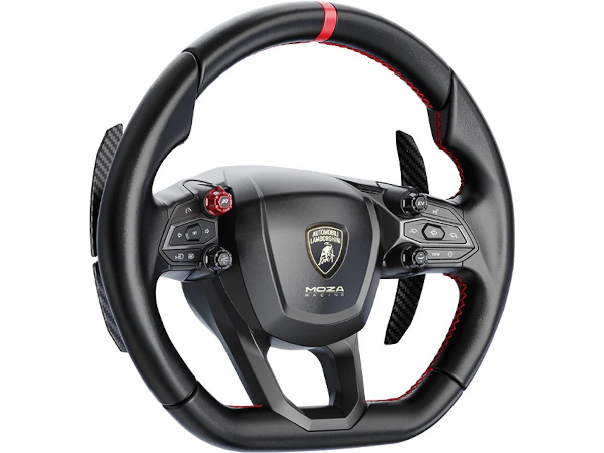 MOZA REVUELTO Lamborghini Sim Racing Wheel Ratt och pedaler